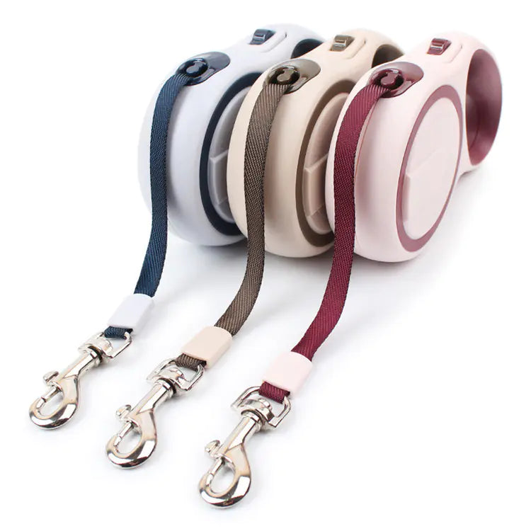 The "Chroma-Glide" Luxe Multicolor Retractable Leash
