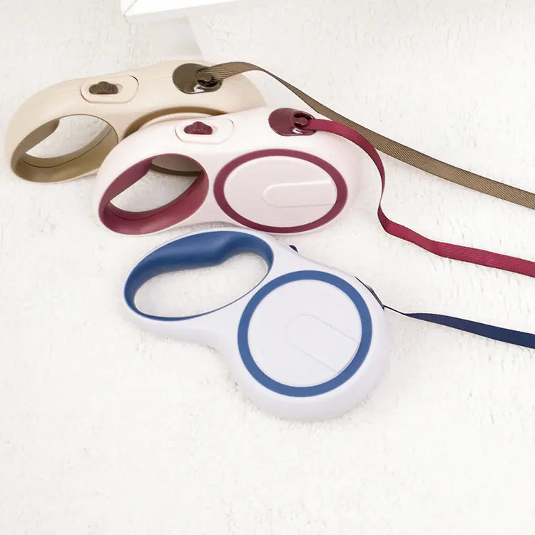The "Chroma-Glide" Luxe Multicolor Retractable Leash