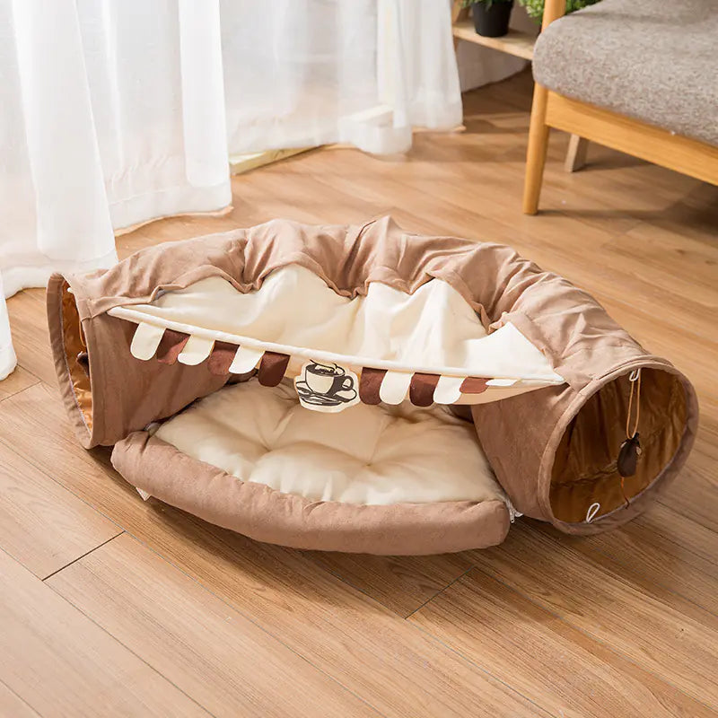 The "Cuddle-Loop" 2-in-1 | Calming Donut Tunnel & Plush Nest